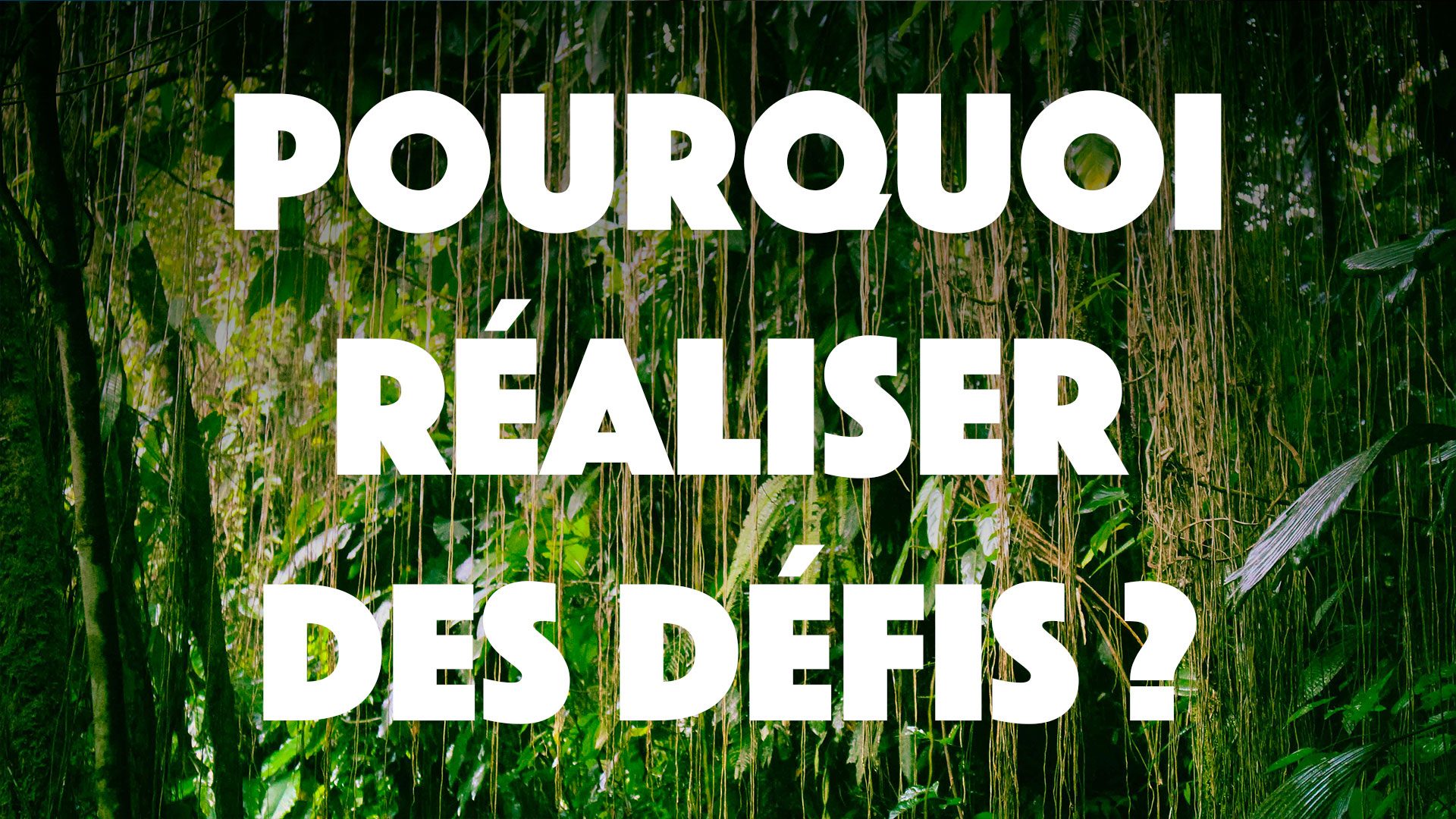 Pourquoi réaliser des défis ?