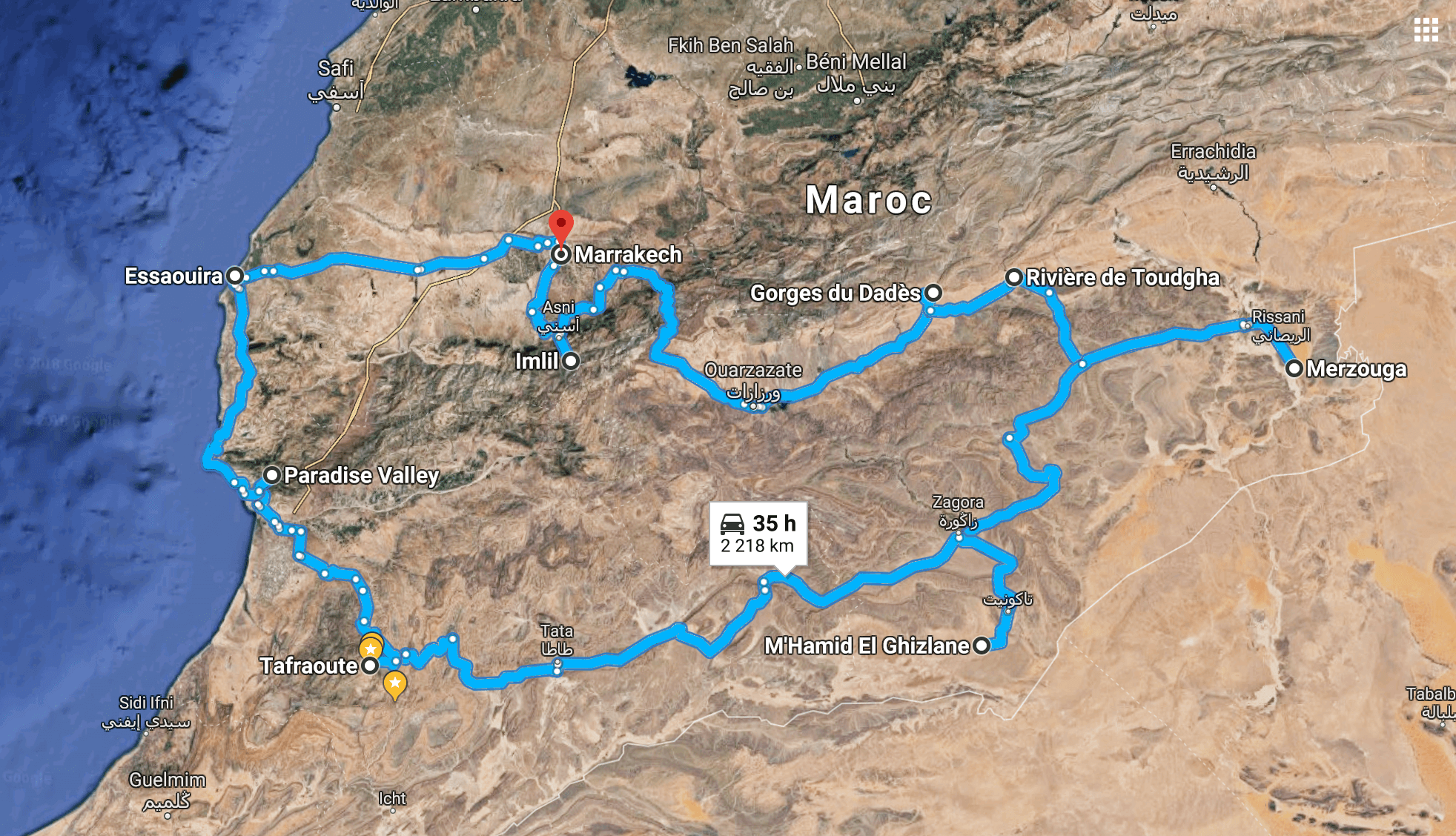road trip maroc 15 jours